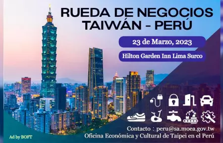 Delegación comercial de Taiwán llegará a Perú ofreciendo oportunidades comercial