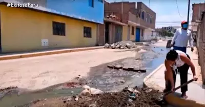Vecinos de la zona Cuatro del distrito del Alto Trujillo denuncian tubería rotas