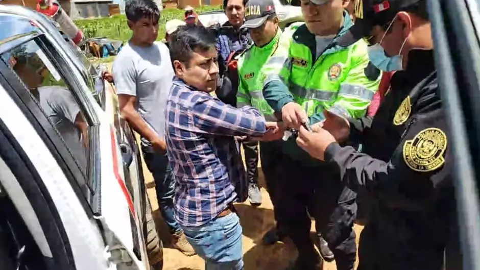 Sujeto intervenido por la Polica.