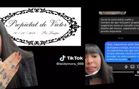 Joven colombiana se niega a realizar un tatuaje.
