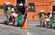 "¡Qué niño afortunado!": Padre enternece las redes sociales durante un desfile de disfraz escolar