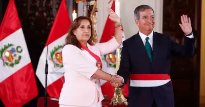 Ministro Raúl Reyes y presidenta Dina Boluarte.