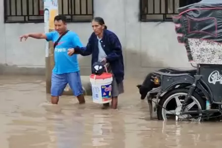 Diversos distritos de Chiclayo soportaron intensas lluvias durante 12 horas.