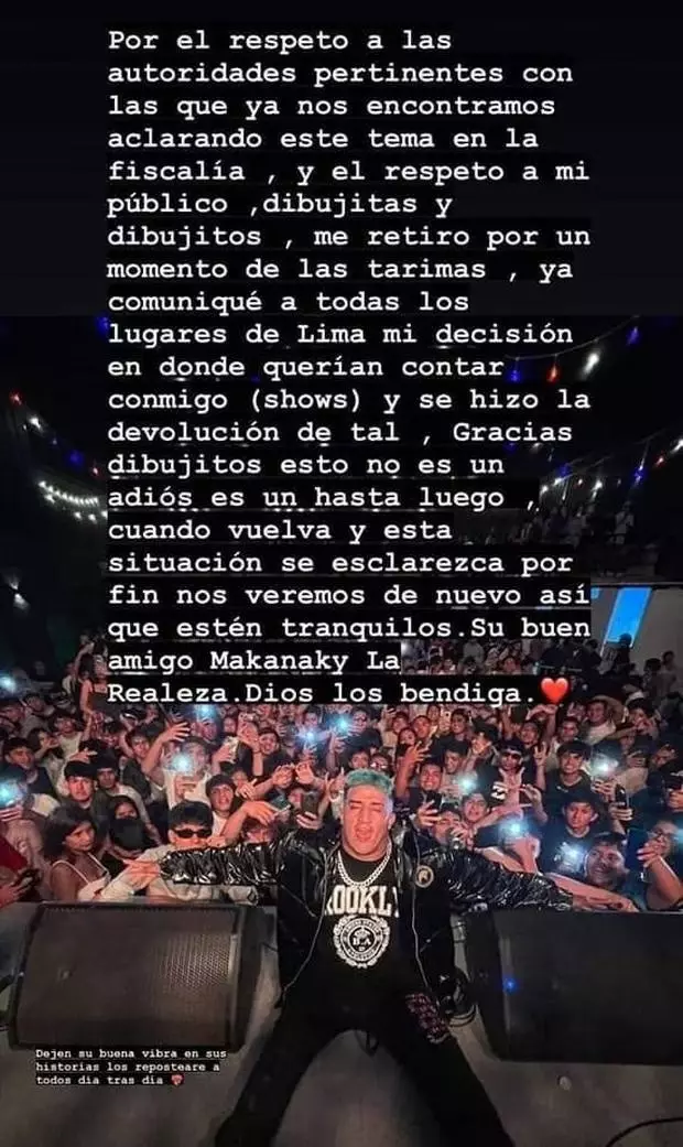 Makanaky cancela shows