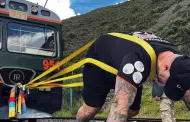 Rcord Mundial?: Atleta jala tren de 81 toneladas en Cusco y logra nueva marca