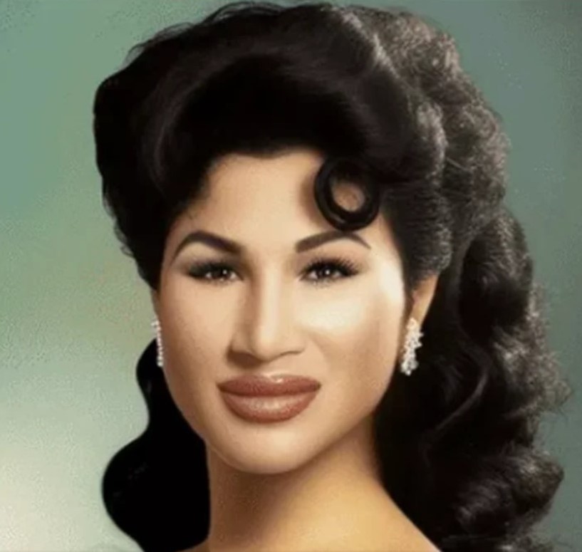Selena con rasgos marcados a sus 51 años.