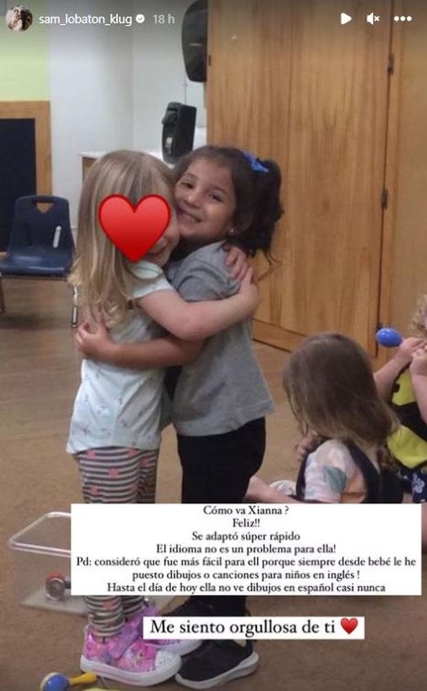 Samahara Lobatón dice que su hija ya aprendió a hablar inglés.
