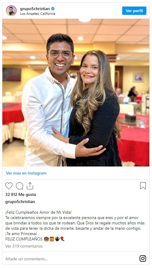 El tierno mensaje de Christian Yaipén a su esposa