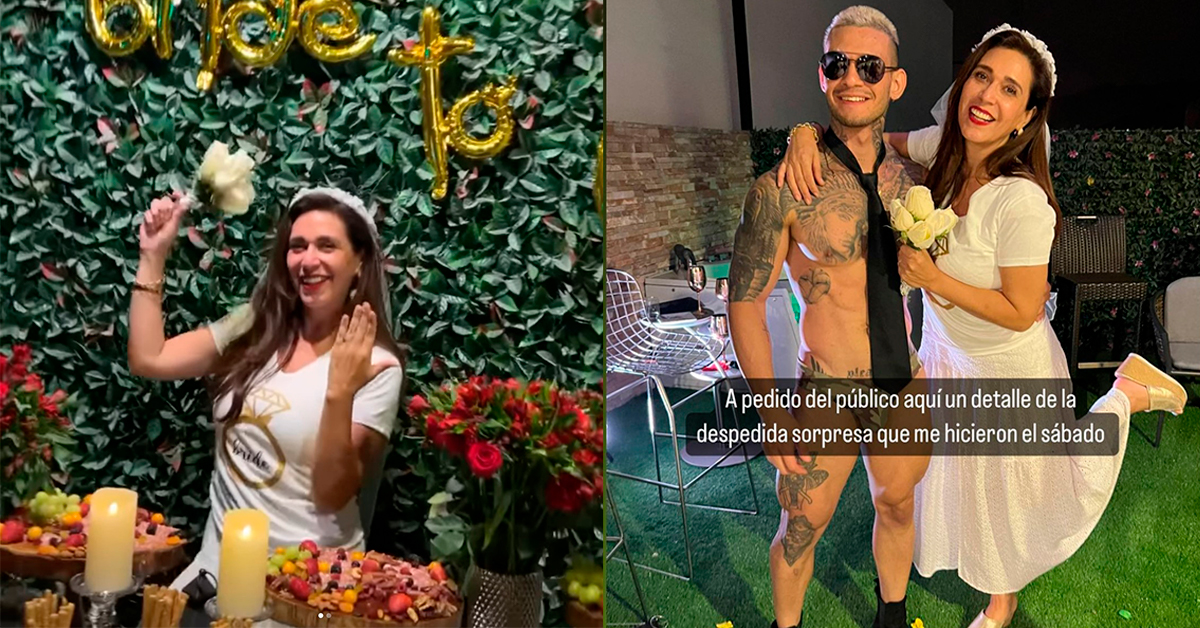 Stripper llega a animar la despedida de soltera de Verónica Linares