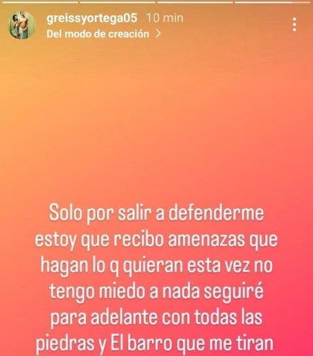 Greissy Ortega confiesa que está siendo amenazada