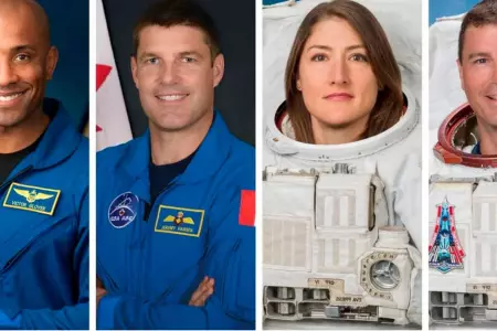 Astronautas que viajarán a la Luna.