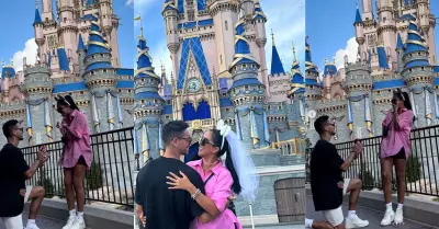 Melissa Paredes se comprometi con Anthony Aranda en Disney.