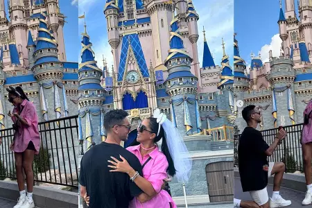 Melissa Paredes se comprometi con Anthony Aranda en Disney.