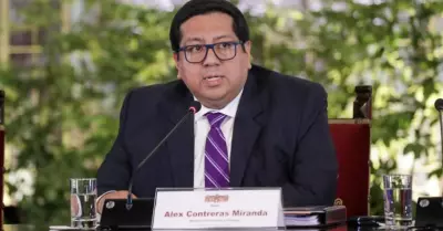 Alex Contreras ministro de Economa y Finanzas.