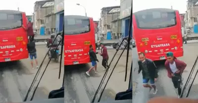 Ladrones roban bus por la ventana