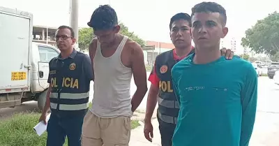 Los sospechosos venezolanos intervenidos por la Polica.