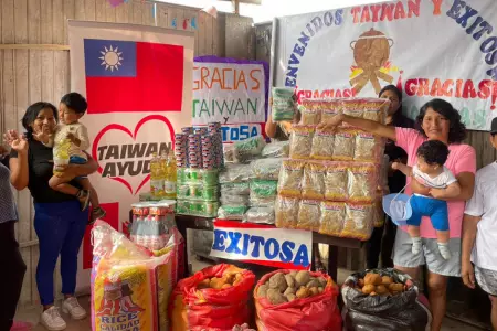 Gobierno de Taiwn dona alimentos en Comas.