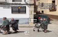 "Juntas aunque pasen los aos": Dos abuelitas conmueven al juntarse todos los das para comer