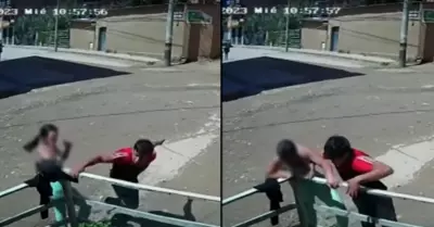 Mujer forcejea y frustra robo en Cajamarca.