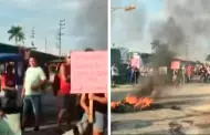 Padres de familia bloquean carretera Iquitos-Nauta por falta de docentes en colegios