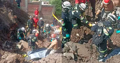 Hallan un cuerpo seis das despus del deslizamiento en Huaral.