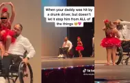 Amor de padre! Hombre en silla de ruedas conmueve por bailar con su hija