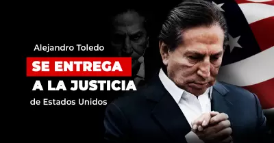 Alejandro Toledo se entrega a la justicia de Estados Unidos.