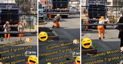 Trabajadores municipales en El Agustino protagonizan graciosa secuencia