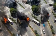 Alarmante! Furgoneta se incendia en la Av. Brasil y causa pnico