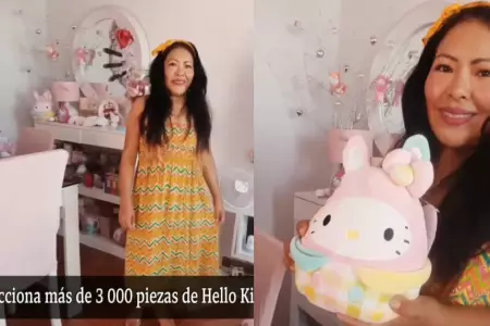Mujer chiclayana tiene ms de 3000 artculos de Hello Kitty