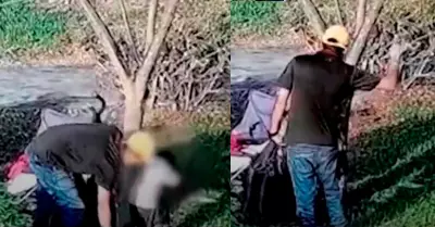 Venezolano golpea ferozmente a su hija.