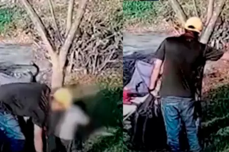 Venezolano golpea ferozmente a su hija.