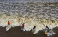 Una ola de agua dulce desafa a los surfistas en la Amazona brasilea
