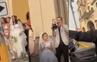 "No salgo de esta iglesia, si no es con ella": Joven interrumpe boda y tiene sorprendente final