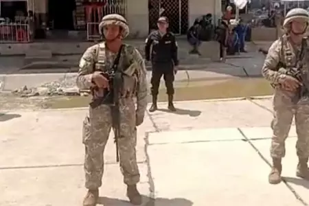 Despliegue militar en frontera de Per y Ecuador.