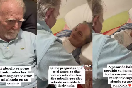 Escena conmovedora de un abuelo que intenta reconquistar a su mujer.