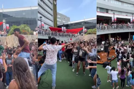 Universidad lleva grupo de cumbia y estudiantes sorprenden bailando