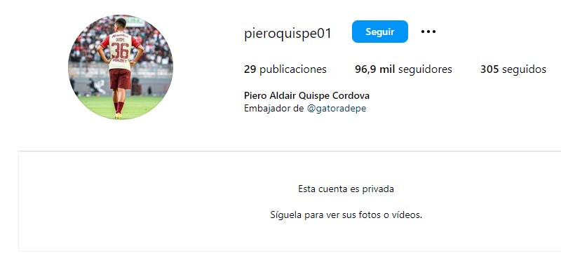 Piero Quisper cerr la cuenta de Instagram