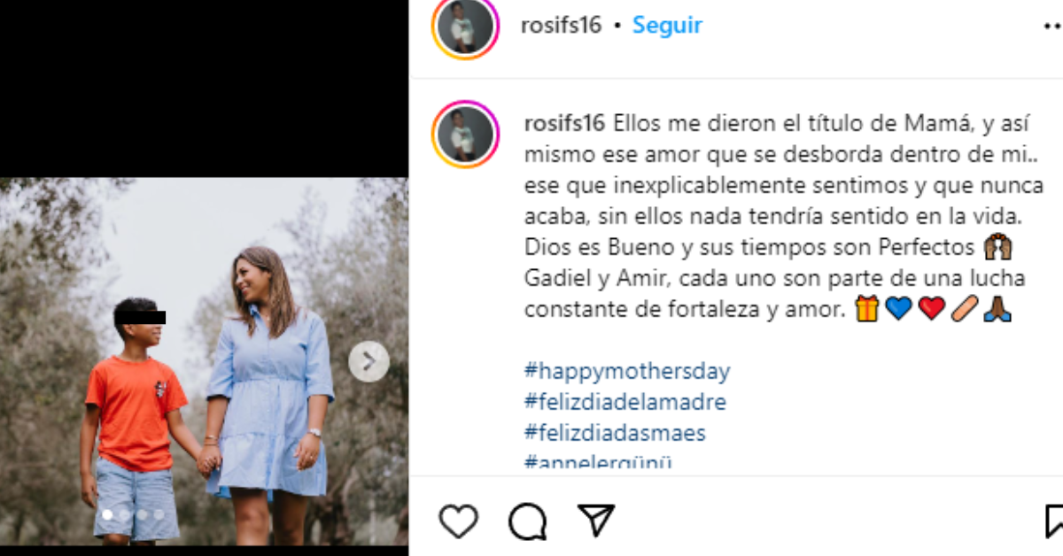 Rosa Fuentes dedica tierna foto a sus hijos.
