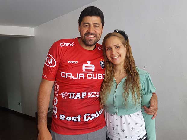Checho Ibarra y su esposa