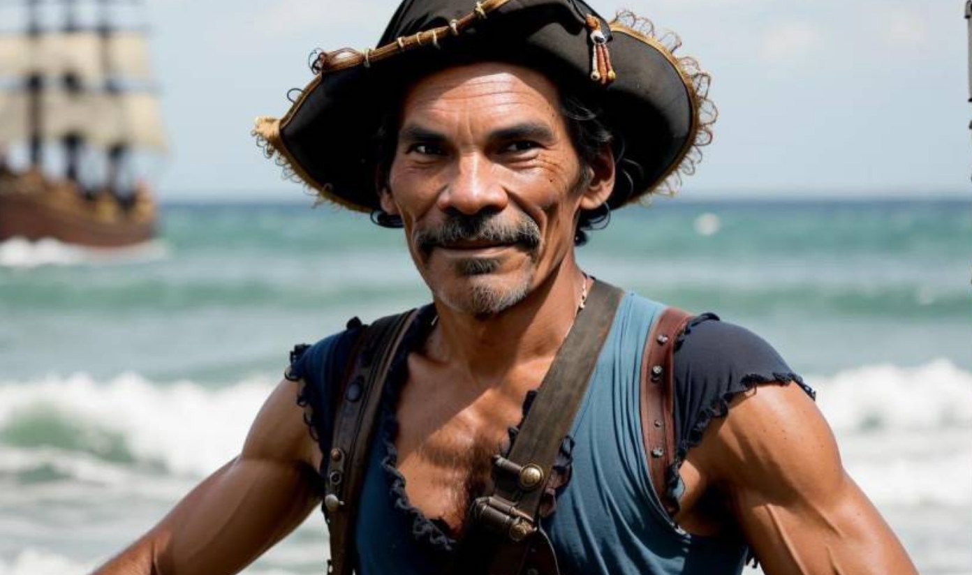 Don Ramn como personaje de Piratas del Caribe.