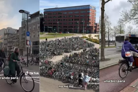 Joven viaja a Holanda y se sorprende porque solo hay bicicletas