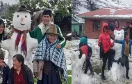 "A mal tiempo buena cara!": Familias cusqueas no dudaron en divertirse bajo la nieve