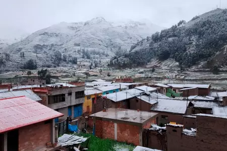 Cada de nieve en Cusco.
