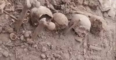 Hallan restos seos en Ayacucho que perteneceran a vctimas del terrorismo.