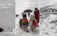 "Son 7 tonos de blanco": Turistas se ven afectados por la nevada en Cusco