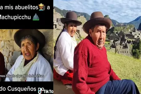 Abuelitos visitaron por primera vez Machu Picchu gracias a su nieta.