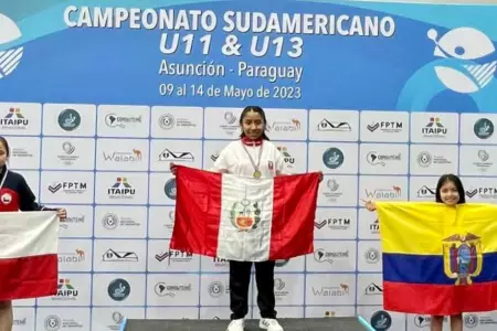 Perú logra medalla de oro en Campeonato Sudamericano de Tenis de Mesa.