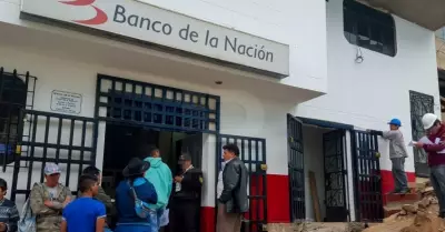 Banco de La Nacin en Tayabamba no atiende por falta de personal