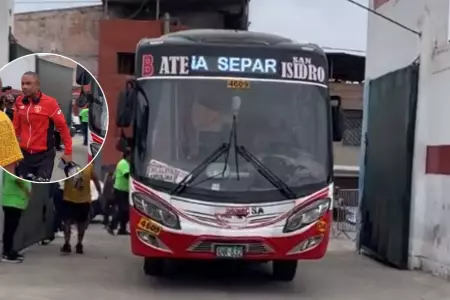 Sport Huancayo llega al partido en bus de transporte pblico